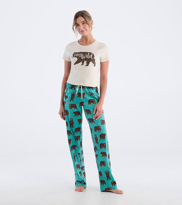 Little Blue House Brown Bears Women’s Jersey Pajama Pant